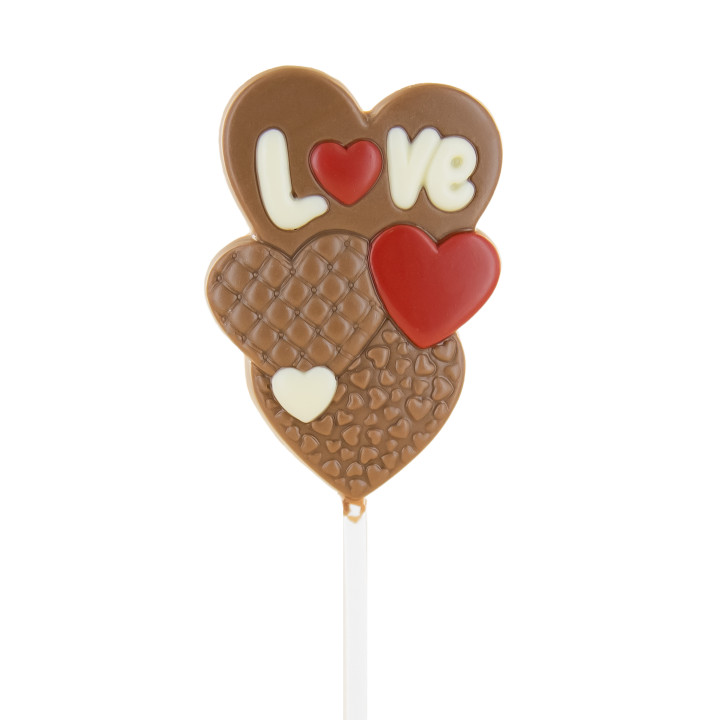 Sucette au chocolat au lait Coeur Love 25 gr - Belfine