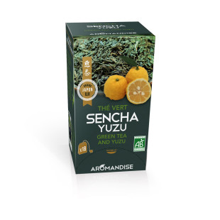 18 sachets de thé vert sencha et yuzu 2 gr - Aromandise