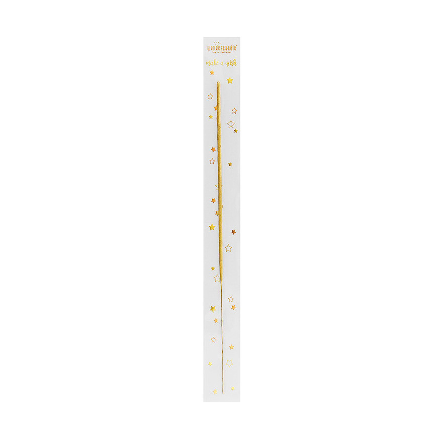 Bougie cierge scintillant doré 30 cm - Wondercandles
