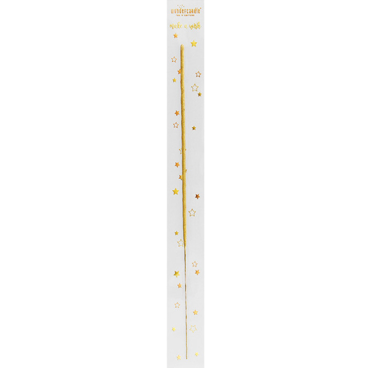 Bougie cierge scintillant doré 30 cm - Wondercandles