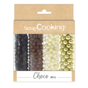 Décor à parsemer : set de décors chocolatés et dorés Choco M