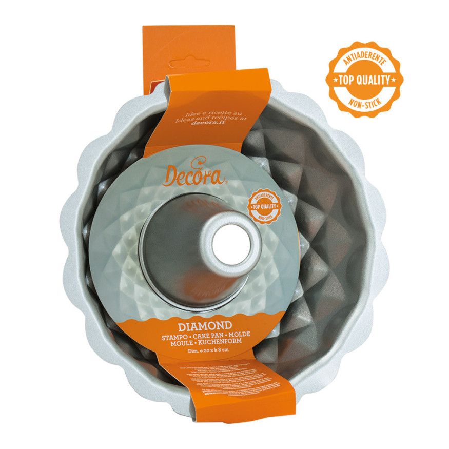 Moule à bundt cake en métal antiadhésif Diamond 20 x 8 cm - 