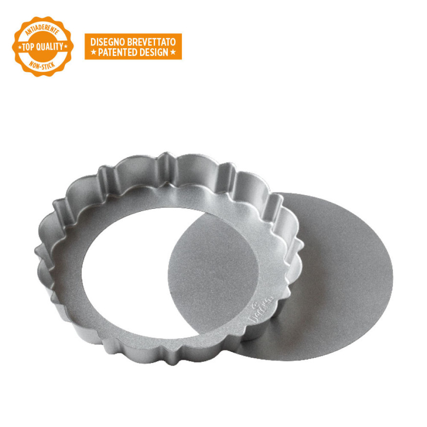 Moule à tarte avec fond amovible en métal antiadhésif 25cm