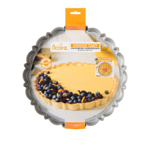 Moule à tarte avec fond amovible en métal antiadhésif 30cm