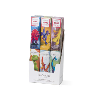 Mini tablette de chocolat au lait Dinosaure 18 gr - Simon Co