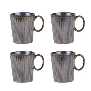 Coffret 4 mugs 35cl Liv bleu - Table passion