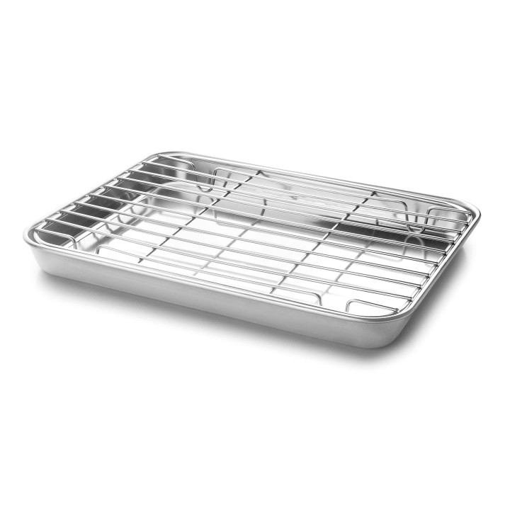 Plat inox avec grille 40,5X30,5*2,5 cm - Lacor
