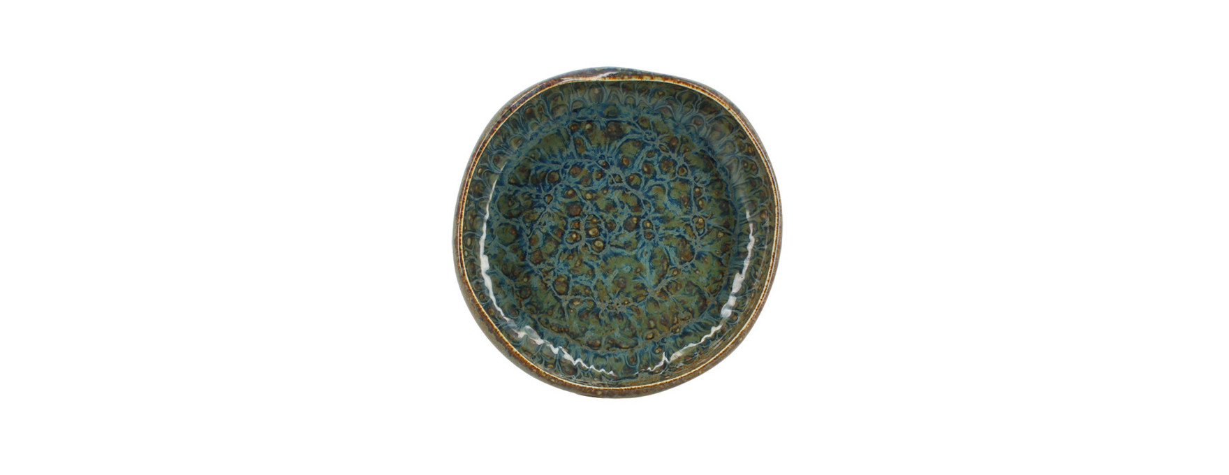 Assiette coupe 25 cm Venus en porcelaine émail réactif - Ogo