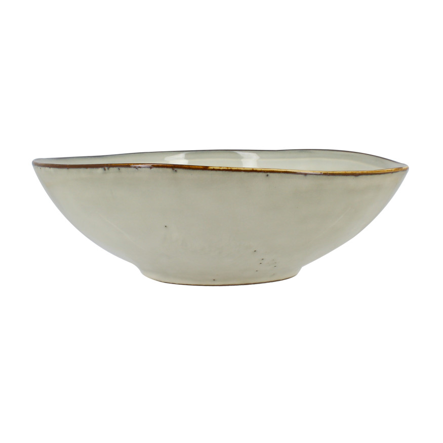 Assiette gourmet 24 cm Boral en grés bleu - Ogo living