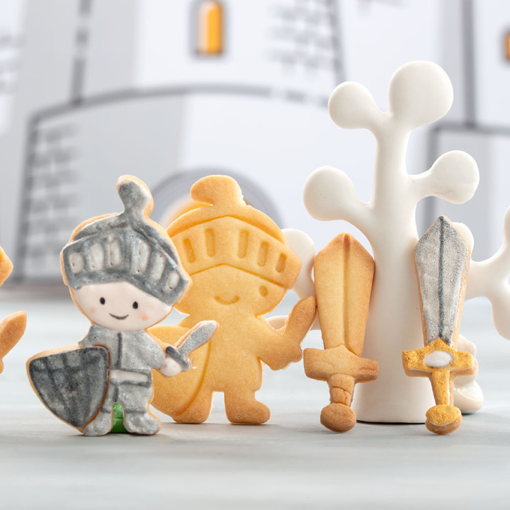 Kit 2 emporte-pièces en plastique : Chevalier - Decora