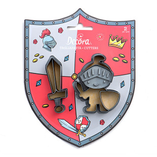Kit 2 emporte-pièces en plastique : Chevalier - Decora