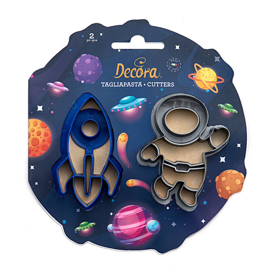 Kit 2 emporte-pièces en plastique : Espace - Decora