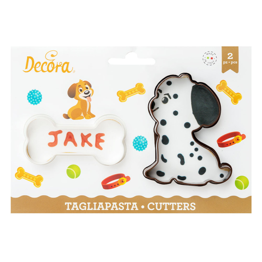 Kit 2 emporte-pièces en plastique : Chien - Decora