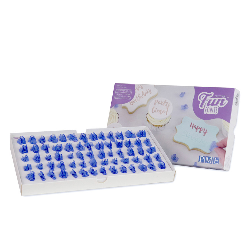 66 emporte-pièces en plastique pour cake design : lettres, c