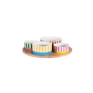 Service apéritif 4 pièces Dolce vita D29,5 cm - Table passio