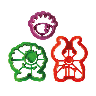 Kit 3 emporte-pièces en plastique : Monstre - Decora