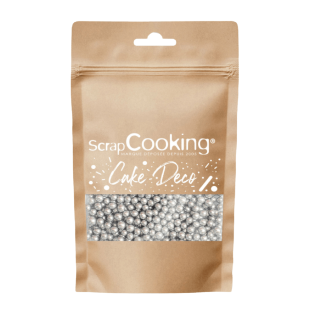 Dcor  parsemer : perles argentes 55 gr - Scrapcooking