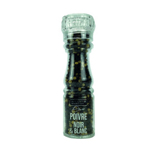 Moulin poivre duo noir et blanc 70g - Savor et sens