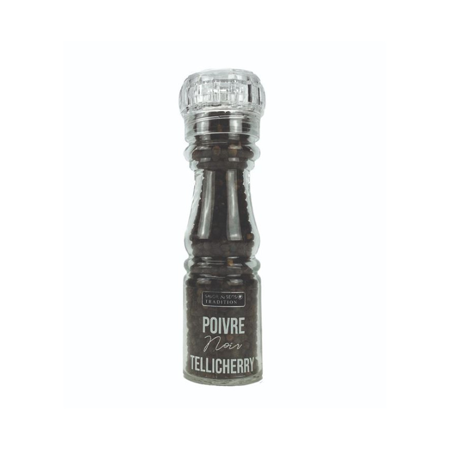 Moulin poivre noir tellichery 75g - Savor et Sens