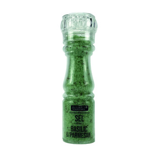 Moulin en verre sel basilic et parmesan 150g - Savor et Sens