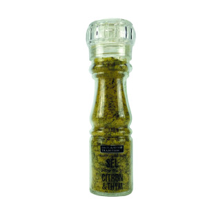 Moulin en verre sel citron thym 150g - Savor et Sens