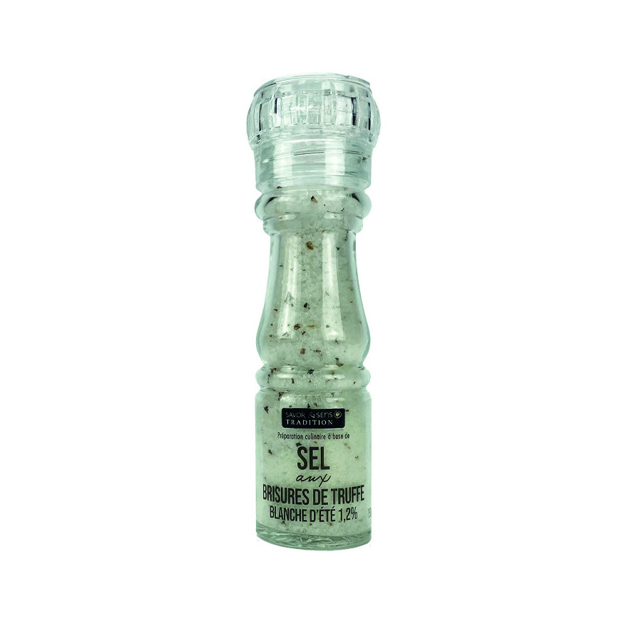 Moulin en verre sel  la truffe 150g - Savor et Sens