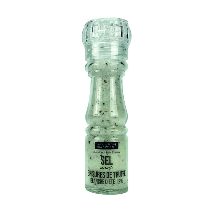 Moulin en verre sel  la truffe 150g - Savor et Sens