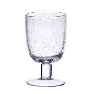 Verre à pied 28 cl Lubéron bullé transparent - Table passion Verre à pied 28 cl Lubéron bullé transparent - Table passion