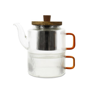 Thire Karl 400ml en verre borosilicate + tasse 25cl - Ogo li
