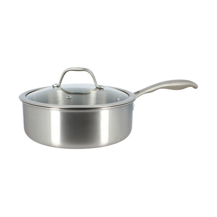 Sauteuse Triply en acier inoxydable 24cm sans PFAS - Menasty