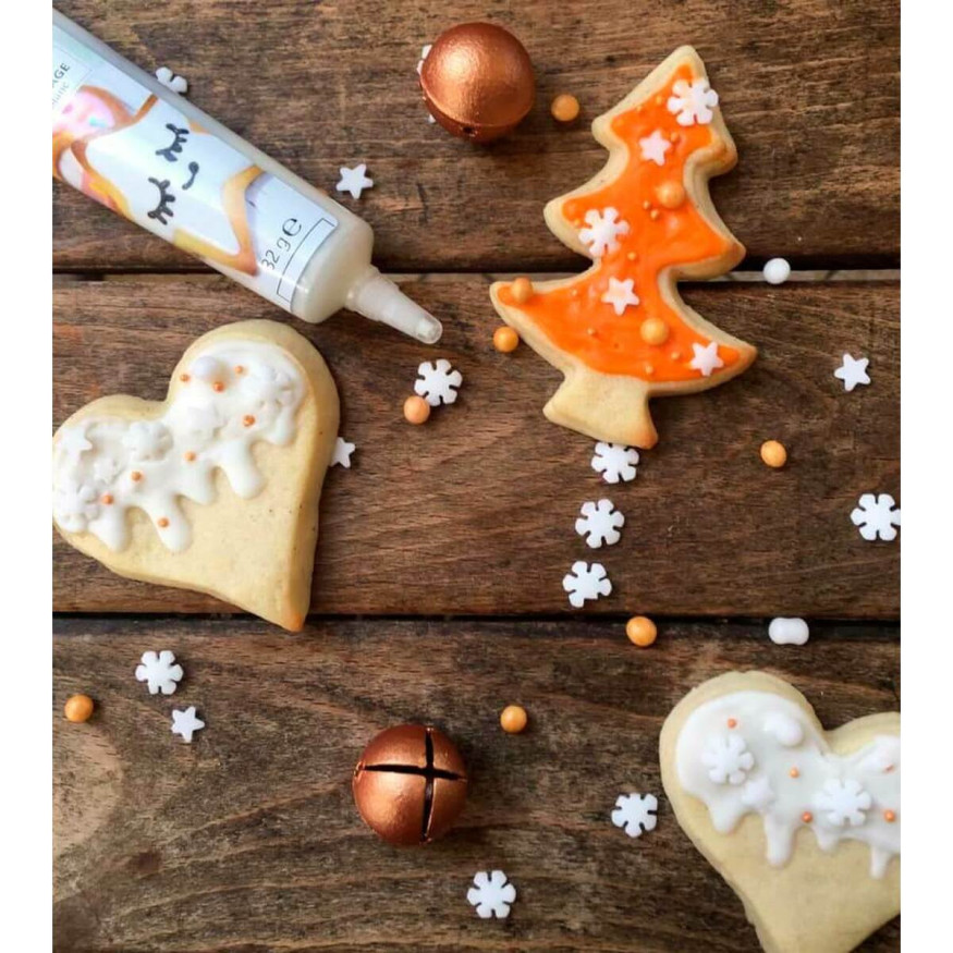 Stylo de glaçage pour décorer les biscuits blanc 32 gr