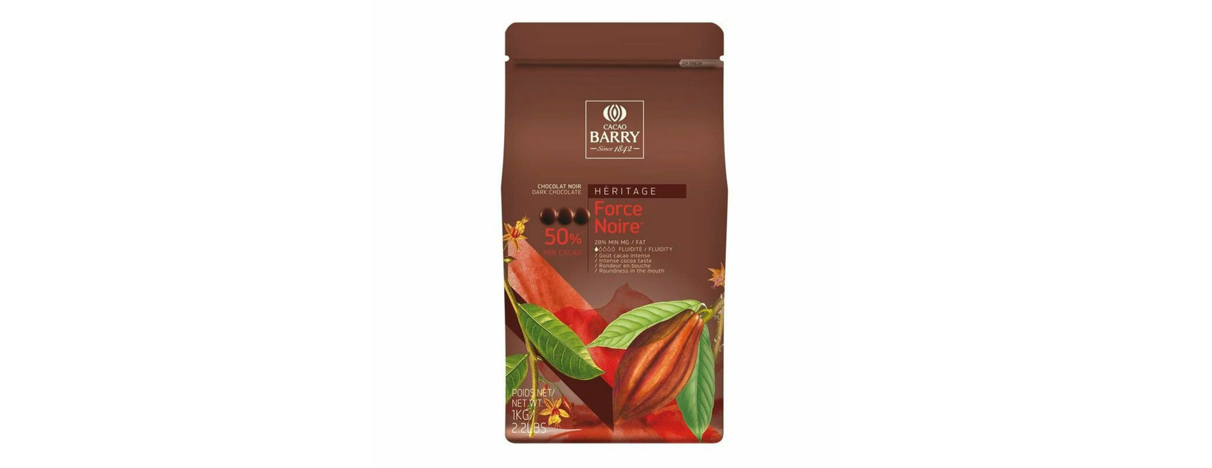 Chocolat noir Force Noire 50% 1 kg - Barry