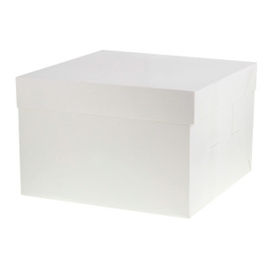 Boîte à gâteaux blanche 25.4 x 25.4 x 20 cm - Patisdecor
