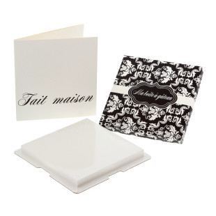 Boîte à gâteaux blanche et noire 36 x 36 x 28 cm - Patisdeco Boîte à gâteaux blanche et noire 36 x 36 x 28 cm - Patisdeco