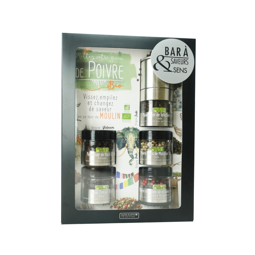 Bar à saveurs 5 poivres bio - Savor et Sens