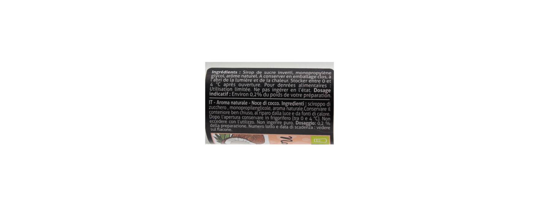 Arôme alimentaire naturel de noix de coco 50 ml - Patisdecor