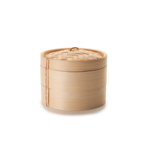 Cuit vapeur en bambou naturel tissé diamètre 20 cm - Ibili