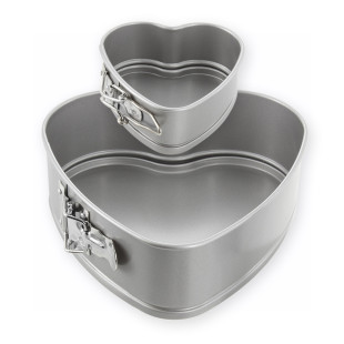 Moule à charnière coeur en métal anti adhérent 12 cm - Alice