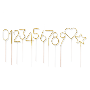 Bougie scintillante dorée : chiffre 8 format XL - Wondercand Bougie scintillante dorée : chiffre 8 format XL - Wondercand