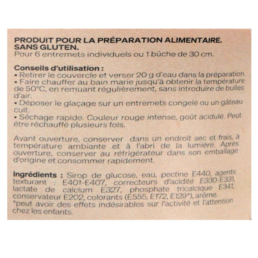 Glaçage miroir prêt à l´emploi coloris rouge