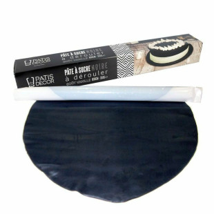 Rouleau de pâte à sucre étalée noir 36 cm 430 gr - Patisdeco Rouleau de pâte à sucre étalée noir 36 cm 430 gr - Patisdeco