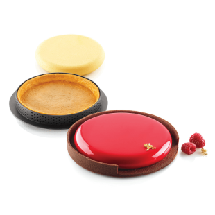 Kit tarte Ring Round : moule en silicone 16 cm et cercle per