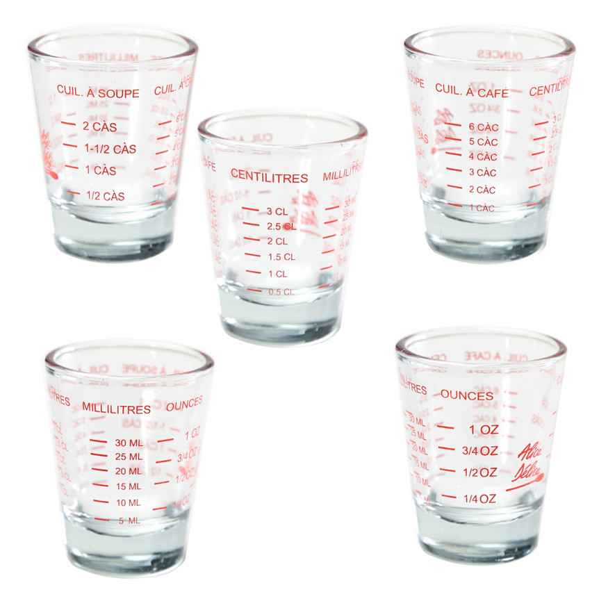 Mini verre doseur en verre 30 ml 5 x 6 cm - Alice Délice