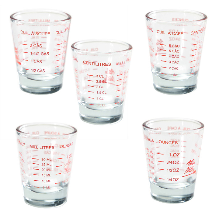 Mini verre doseur en verre 30 ml 5 x 6 cm - Alice Délice