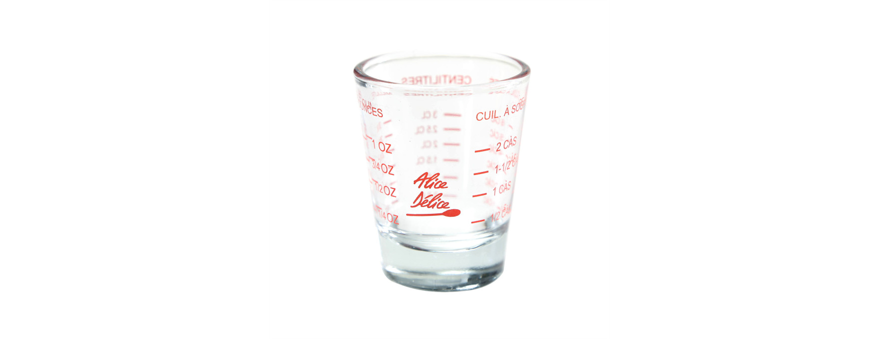 Mini verre doseur en verre 30 ml 5 x 6 cm - Alice Délice