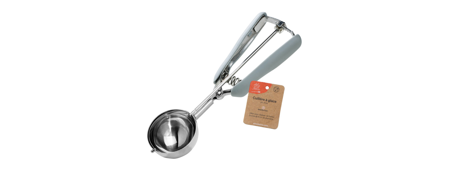 Cuillère portionneuse à glace mécanique en inox 24 cm - Alic