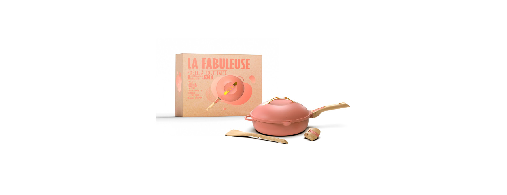 Poêle 8 en 1 La fabuleuse 28 cm Pivoine  - Cookut