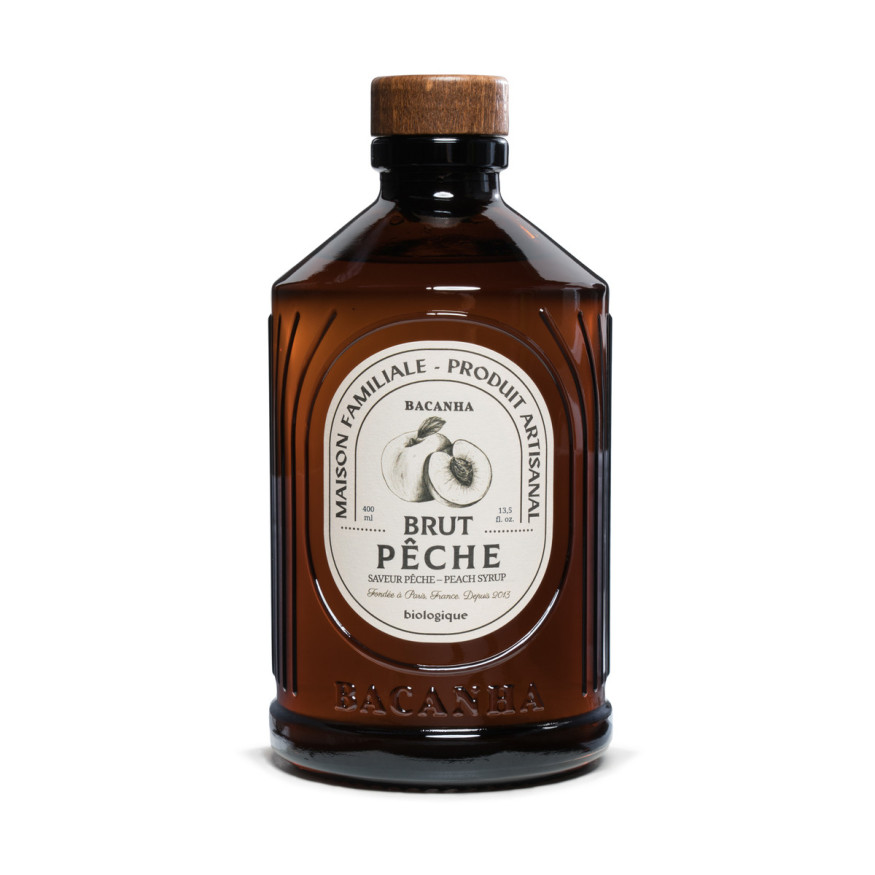 Sirop brut de pêche blanche bio 400 ml - Bacanha