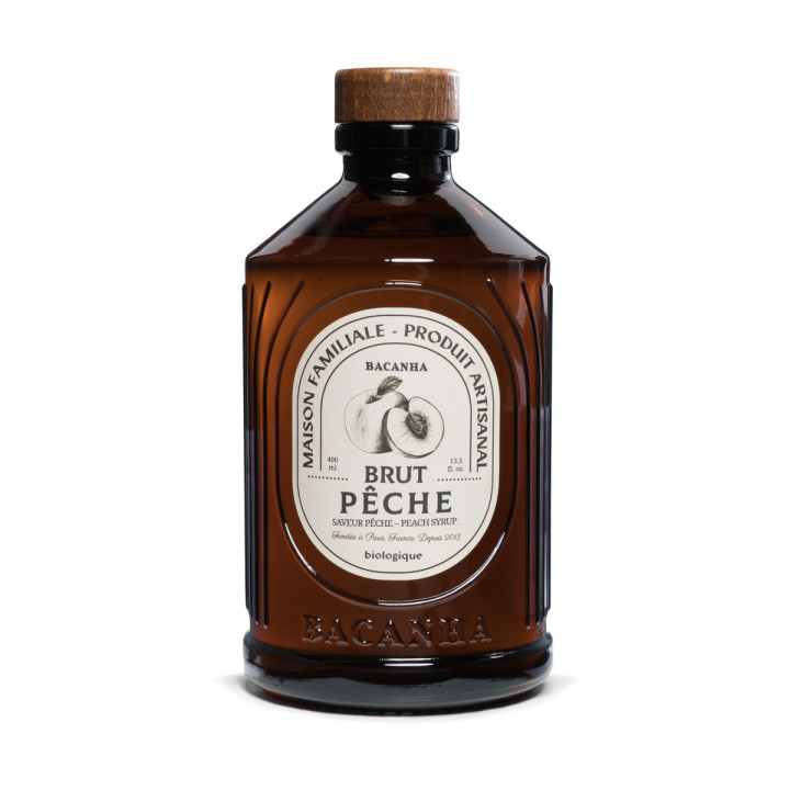Sirop brut de pêche blanche bio 400 ml - Bacanha