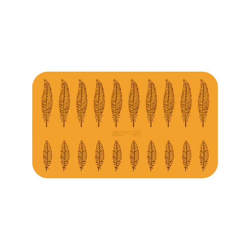 Moule tapis silicone Piuma Naturae déco 3D - Silikomart